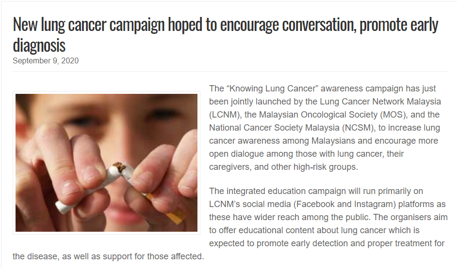 New Lung Cancer Campaign Hoped To Encourage Conversation, Promote Early ...